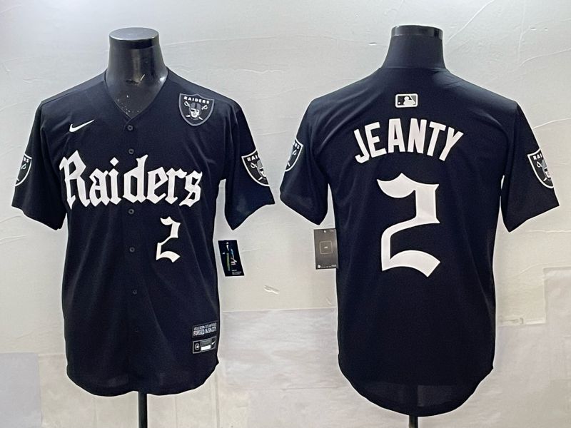 Men 2025 Oakland Raiders #2 Jeanty Black 6th generation Joint Name Nike Limited NFL Jersey style 09->oakland raiders->NFL Jersey